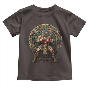 Boxing Mexico Toddler T Shirt Aztec Warrior Mexican Dad Gifts TS10 Dark Chocolate Print Your Wear