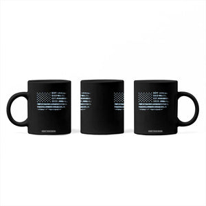 Boy Dad Est 2025 Coffee Mug American Flag First Fathers Day TS10 Print Your Wear