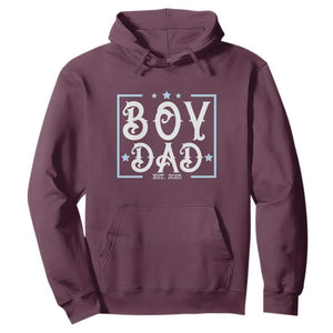 Boy Dad Est 2025 Hoodie Expect Baby Boy Fathers Day 2025 TS10 Maroon Print Your Wear