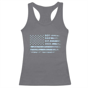 Boy Dad Est 2025 Racerback Tank Top American Flag First Fathers Day TS10 Charcoal Print Your Wear