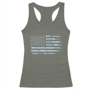Boy Dad Est 2025 Racerback Tank Top American Flag First Fathers Day TS10 Military Green Print Your Wear