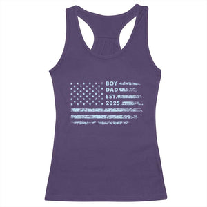 Boy Dad Est 2025 Racerback Tank Top American Flag First Fathers Day TS10 Purple Print Your Wear