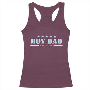 Boy Dad Est 2025 Racerback Tank Top Expect Baby Boy Son Father 2025 TS10 Maroon Print Your Wear