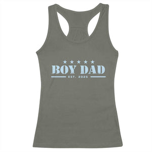 Boy Dad Est 2025 Racerback Tank Top Expect Baby Boy Son Father 2025 TS10 Military Green Print Your Wear