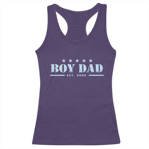 Boy Dad Est 2025 Racerback Tank Top Expect Baby Boy Son Father 2025 TS10 Purple Print Your Wear