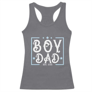 Boy Dad Est 2025 Racerback Tank Top Expect Baby Boy Son Fathers Day 2025 TS10 Charcoal Print Your Wear
