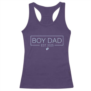 Boy Dad Est 2025 Racerback Tank Top Newborn Daddy Father Baby Boy Son Expect Baby TS10 Purple Print Your Wear