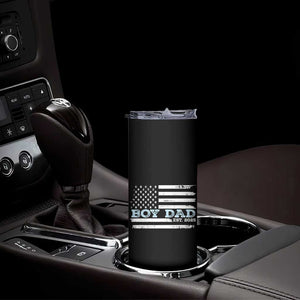 Boy Dad Est 2025 Skinny Tumbler Newborn Daddy Father Baby Boy Son USA Flag TS10 Print Your Wear