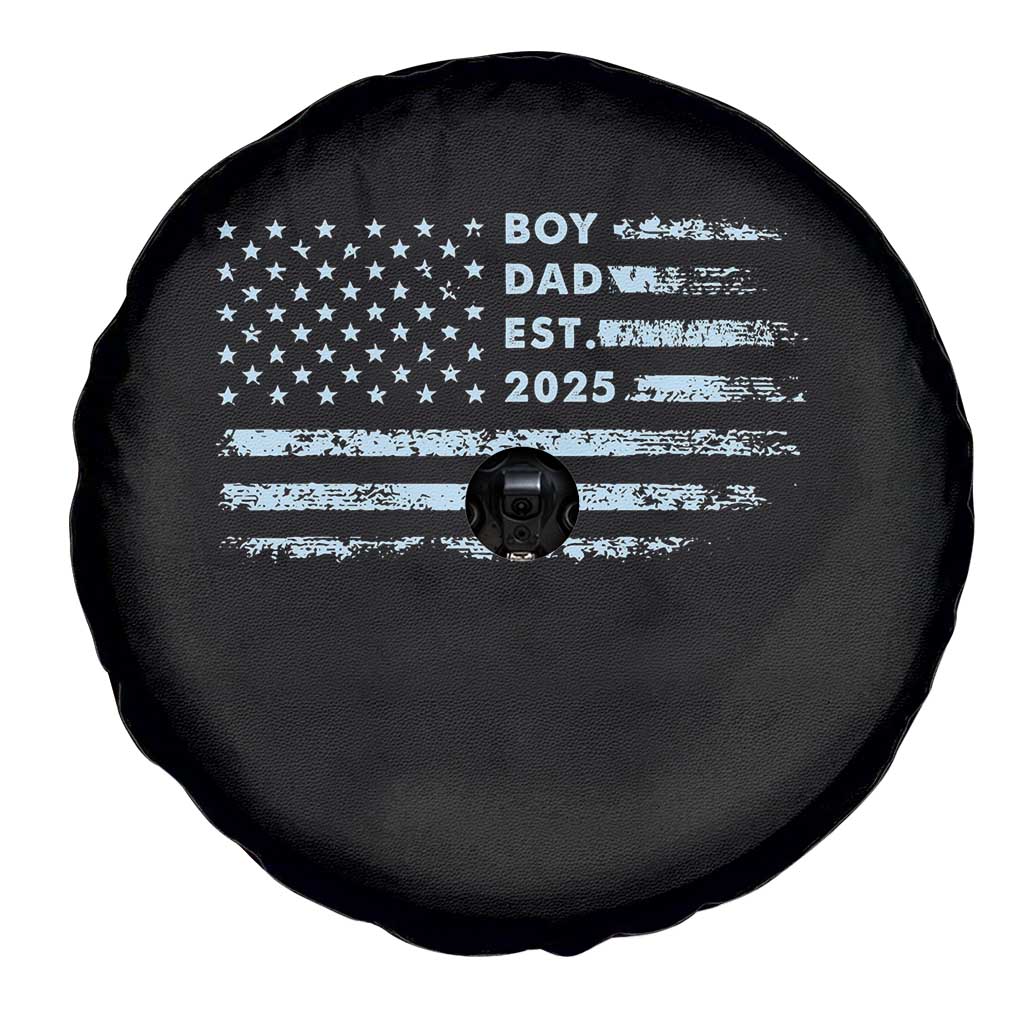 Boy Dad Est 2025 Spare Tire Cover American Flag First Fathers Day TS10 Print Your Wear