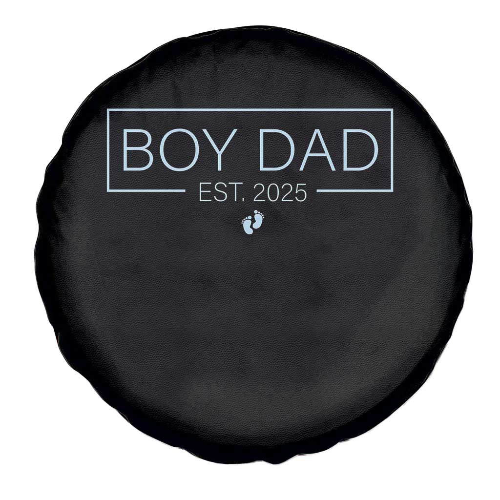 Boy Dad Est 2025 Spare Tire Cover Daddy Of Newborn Baby Boy First Fathers Day TS10 Print Your Wear