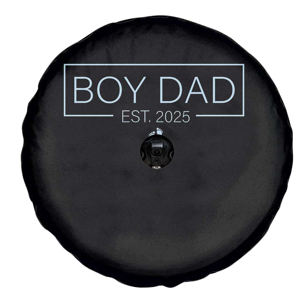 Boy Dad Est 2025 Spare Tire Cover Daddy Of Newborn Baby Boy First Fathers Day TS10 Print Your Wear