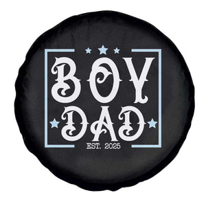 Boy Dad Est 2025 Spare Tire Cover Expect Baby Boy Fathers Day 2025 TS10 Print Your Wear