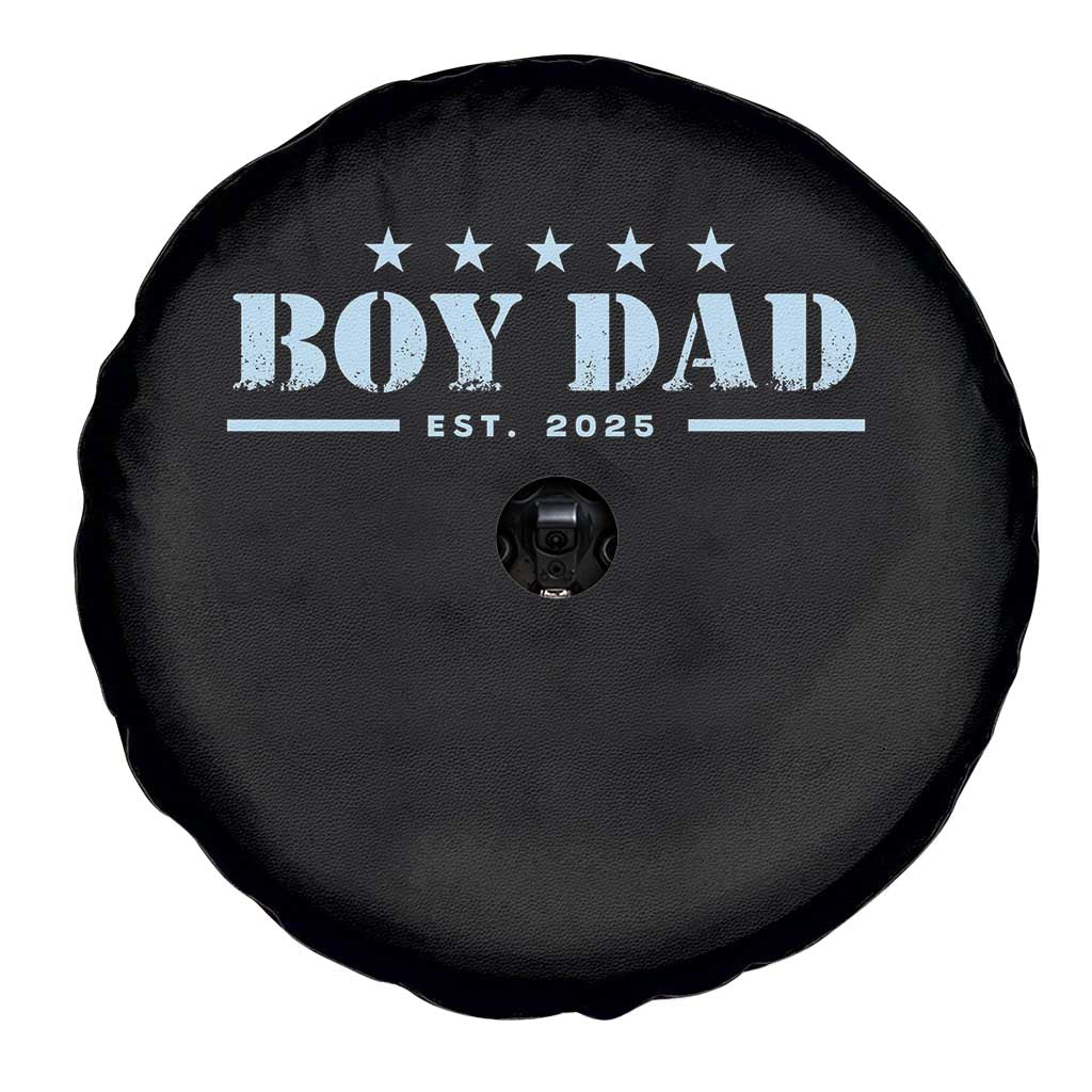 Boy Dad Est 2025 Spare Tire Cover Expecting Baby Boy 2025 TS10 Print Your Wear