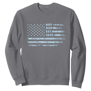 Boy Dad Est 2025 Sweatshirt American Flag First Fathers Day TS10 Charcoal Print Your Wear