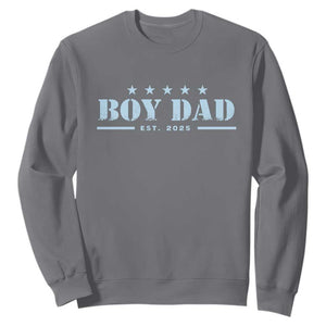Boy Dad Est 2025 Sweatshirt Expecting Baby Boy 2025 TS10 Charcoal Print Your Wear