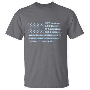 Boy Dad Est 2025 T Shirt American Flag First Fathers Day TS10 Charcoal Print Your Wear