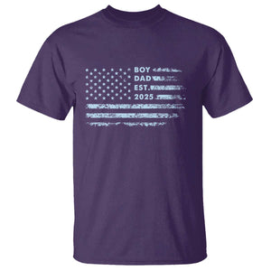 Boy Dad Est 2025 T Shirt American Flag First Fathers Day TS10 Purple Print Your Wear