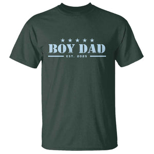 Boy Dad Est 2025 T Shirt Expecting Baby Boy 2025 TS10 Dark Forest Green Print Your Wear