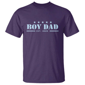 Boy Dad Est 2025 T Shirt Expecting Baby Boy 2025 TS10 Purple Print Your Wear