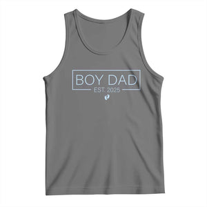 Boy Dad Est 2025 Tank Top Daddy Of Newborn Baby Boy First Fathers Day TS10 Black Heather Print Your Wear