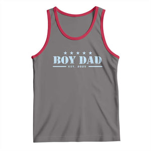 Boy Dad Est 2025 Tank Top Expecting Baby Boy 2025 TS10 Deep Heather Red Print Your Wear