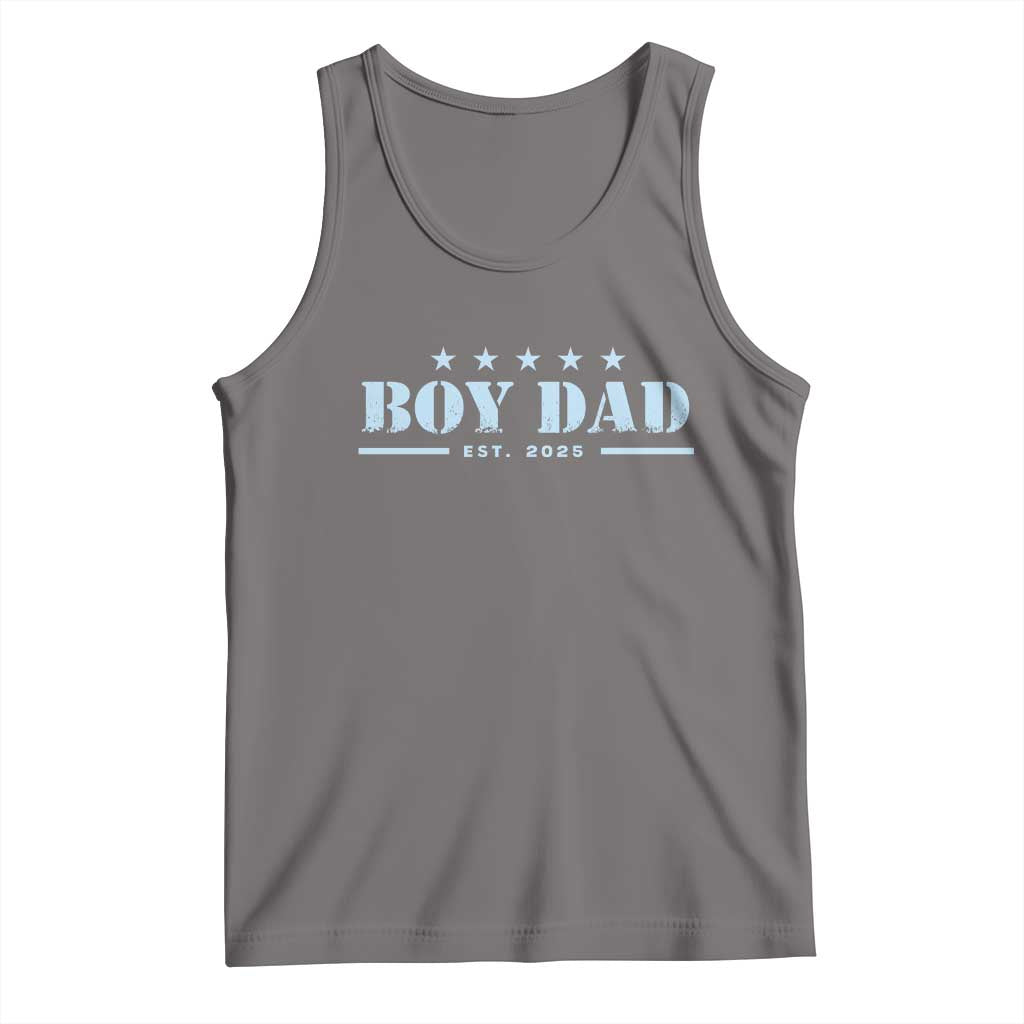 Boy Dad Est 2025 Tank Top Expecting Baby Boy 2025 TS10 Deep Heather Print Your Wear