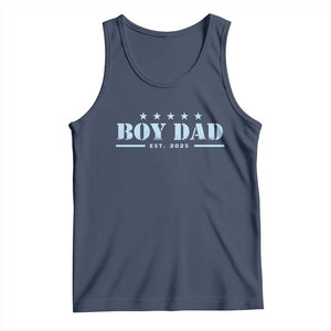 Boy Dad Est 2025 Tank Top Expecting Baby Boy 2025 TS10 Navy Print Your Wear