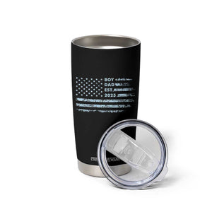 Boy Dad Est 2025 Tumbler Cup American Flag First Fathers Day TS10 Print Your Wear