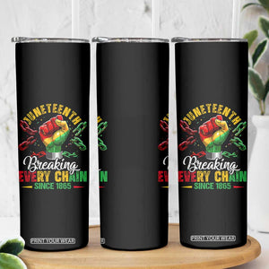 Breaking Every Chain Since 1865 Juneteenth Skinny Tumbler Celebrating Black Freedom TS10 Print Your Wear