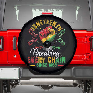 Breaking Every Chain Since 1865 Juneteenth Spare Tire Cover Celebrating Black Freedom TS10 Black Print Your Wear