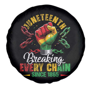 Breaking Every Chain Since 1865 Juneteenth Spare Tire Cover Celebrating Black Freedom TS10 Print Your Wear