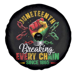 Breaking Every Chain Since 1865 Juneteenth Spare Tire Cover Celebrating Black Freedom TS10 Print Your Wear