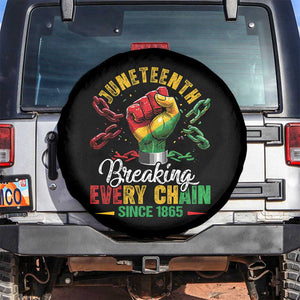 Breaking Every Chain Since 1865 Juneteenth Spare Tire Cover Celebrating Black Freedom TS10 No hole Black Print Your Wear