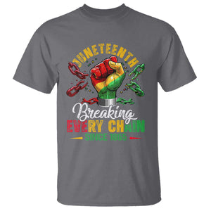 Breaking Every Chain Since 1865 Juneteenth T Shirt Celebrating Black Freedom TS10 Charcoal Print Your Wear
