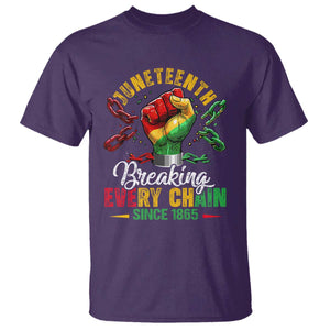 Breaking Every Chain Since 1865 Juneteenth T Shirt Celebrating Black Freedom TS10 Purple Print Your Wear