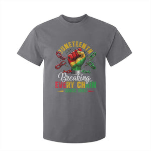 Breaking Every Chain Since 1865 Juneteenth T Shirt For Kid Celebrating Black Freedom TS10 Charcoal Print Your Wear