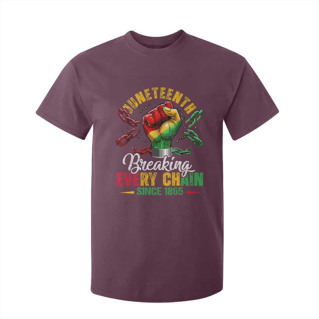 Breaking Every Chain Since 1865 Juneteenth T Shirt For Kid Celebrating Black Freedom TS10 Maroon Print Your Wear