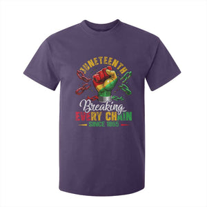 Breaking Every Chain Since 1865 Juneteenth T Shirt For Kid Celebrating Black Freedom TS10 Purple Print Your Wear