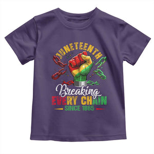 Breaking Every Chain Since 1865 Juneteenth Toddler T Shirt Celebrating Black Freedom TS10 Purple Print Your Wear