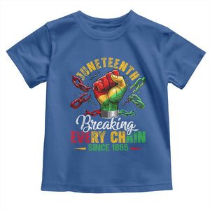 Breaking Every Chain Since 1865 Juneteenth Toddler T Shirt Celebrating Black Freedom TS10 Royal Blue Print Your Wear