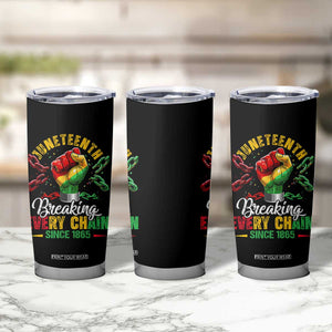Breaking Every Chain Since 1865 Juneteenth Tumbler Cup Celebrating Black Freedom TS10 Print Your Wear