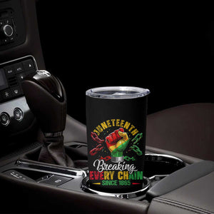 Breaking Every Chain Since 1865 Juneteenth Tumbler Cup Celebrating Black Freedom TS10 Print Your Wear