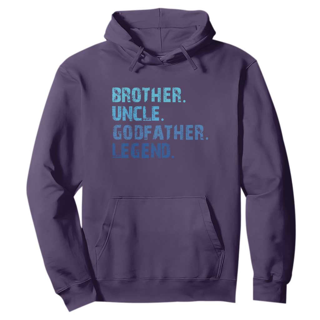 Brother Uncle Godfather Legend Hoodie Best Funny Uncle Fathers Day TS10 Purple Print Your Wear