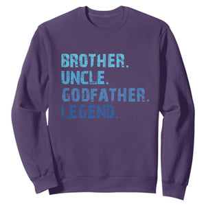 Brother Uncle Godfather Legend Sweatshirt Best Funny Uncle Fathers Day TS10 Purple Print Your Wear