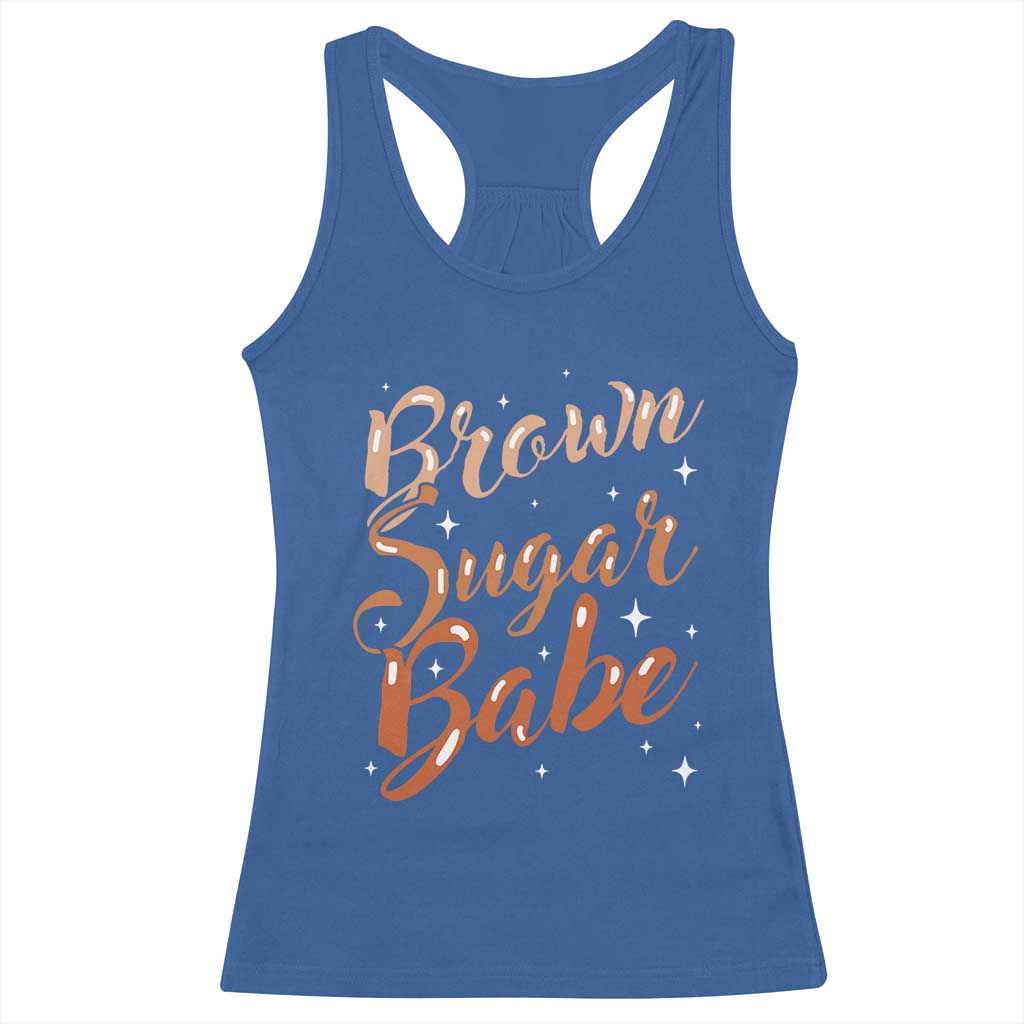 Brown Sugar Babe Racerback Tank Top Proud Woman Melanin Pride Black Girl TS10 Royal Blue Print Your Wear