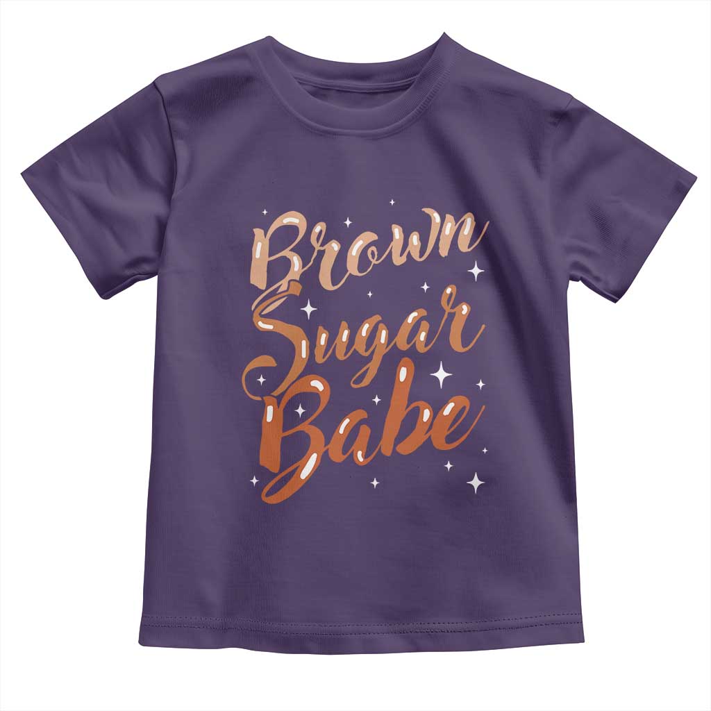 Brown Sugar Babe Toddler T Shirt Proud Woman Melanin Pride Black Girl TS10 Purple Print Your Wear