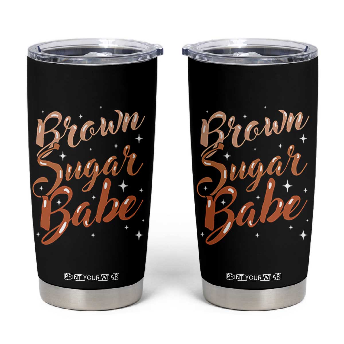 Brown Sugar Babe Tumbler Cup Proud Woman Melanin Pride Black Girl TS10 Black Print Your Wear