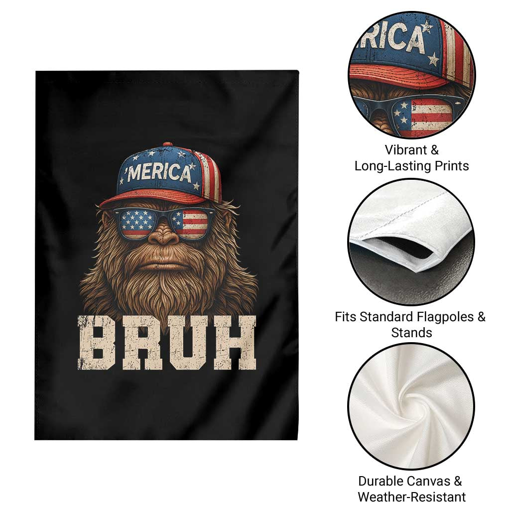 Bruh Bigfoot Merica Garden Flag American Flag Patriotic 4th Of July TS10 Print Your Wear