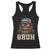 Bruh Bigfoot Merica Racerback Tank Top American Flag Patriotic 4th Of July TS10 Black Print Your Wear