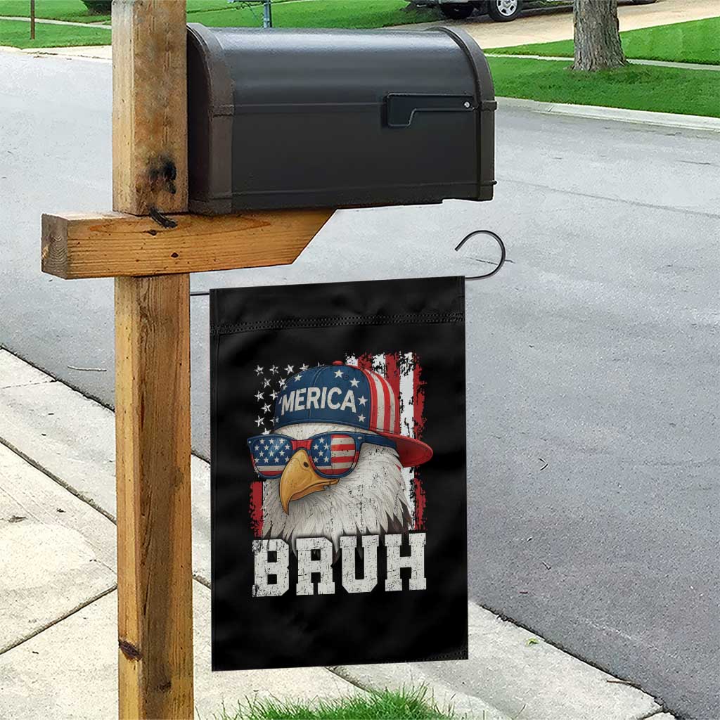 Bruh 'Merica Bald Eagle 4th of July Garden Flag Patriotic USA Flag TS10 Print Your Wear